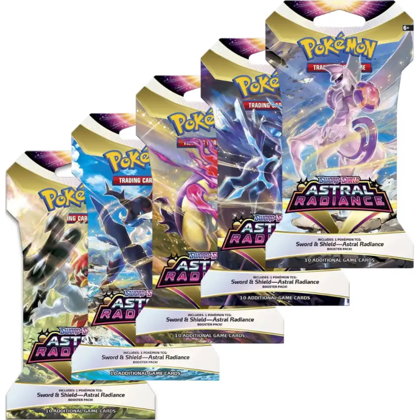 Pokémon TCG Sword & Shield Astral Radiance Sleeved Booster Pack Art Set
