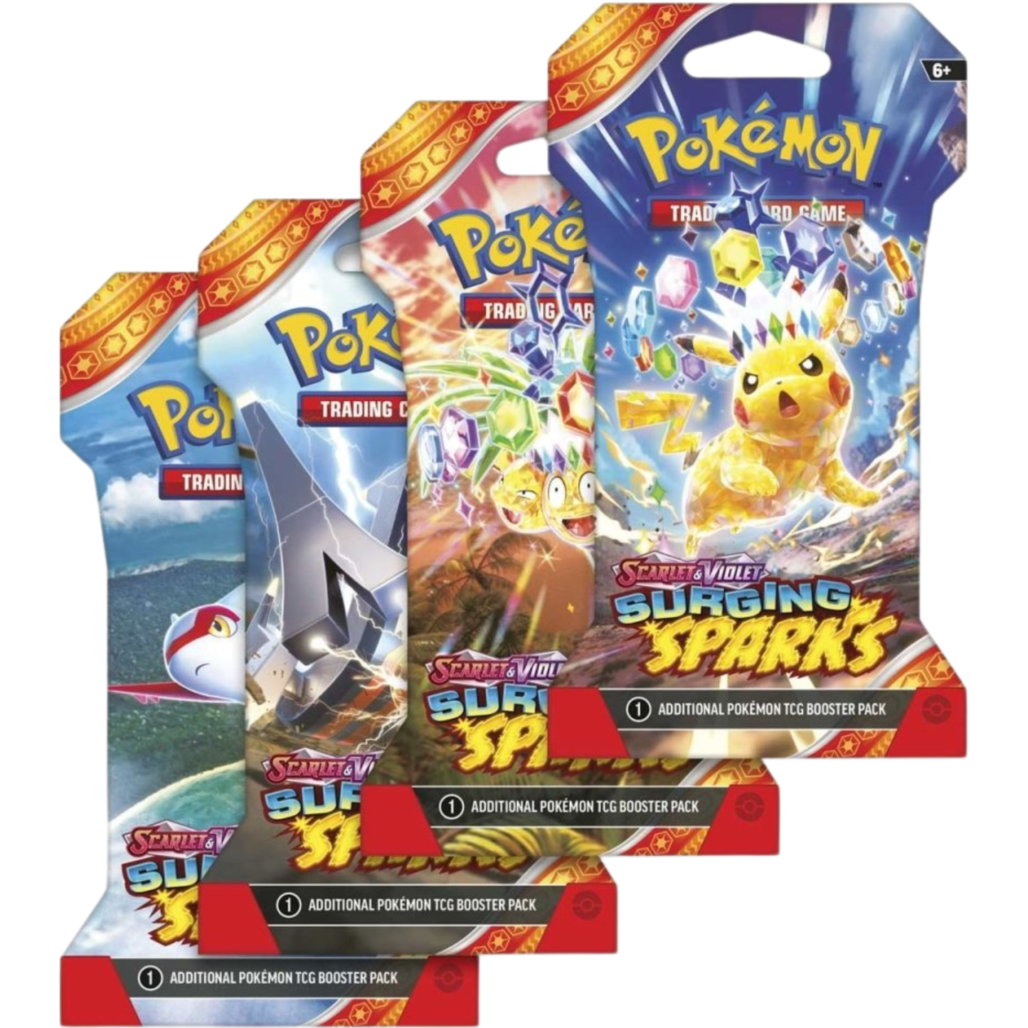 Pokémon TCG Scarlet & Violet Surging Sparks Sleeved Booster Pack Art Set