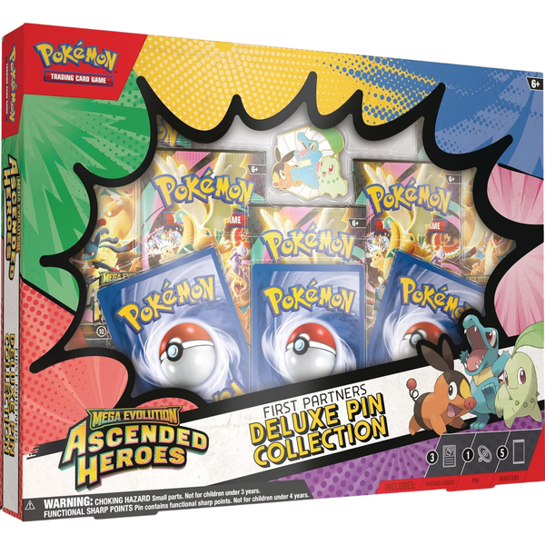 Pokémon TCG Mega Evolution Ascended Heroes First Partners Deluxe Pin Collection