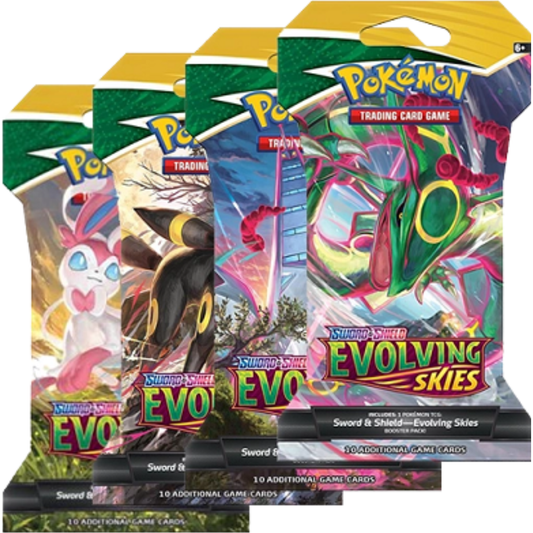 Pokémon TCG Sword & Shield Evolving Skies Sleeved Booster Pack Art Set