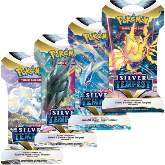 Pokemon TCG Sword & Shield Silver Tempest Sleeved Booster Pack Art Set